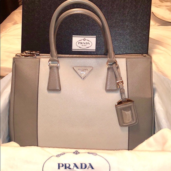 Prada Handbags - Rare Prada bicolor Saffiano Tote bag